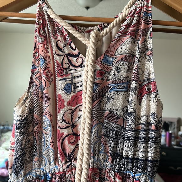 Anthropologie Floreat Castle Lake Silk Dress - Picture 6 of 8